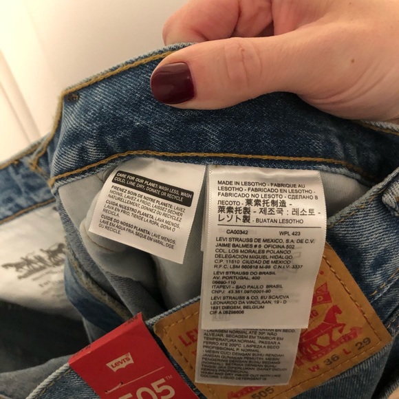 Levi’s 505 Regular Fit Jeans W36 L29 NWT - Picture 13 of 14